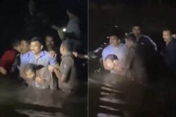 'Mentally Disturbed' Person 'Hides Inside Pond' After Brutally Killing Two, Cops Forcibly Pull Him Out | VIDEO