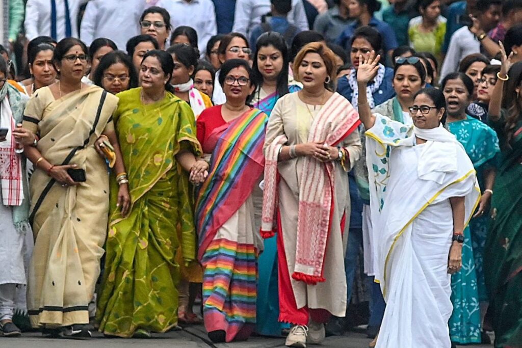 'Bengal Safest For Women': Mamata Banerjee Marches in Sandeshkhali After PM Modi's Attack
