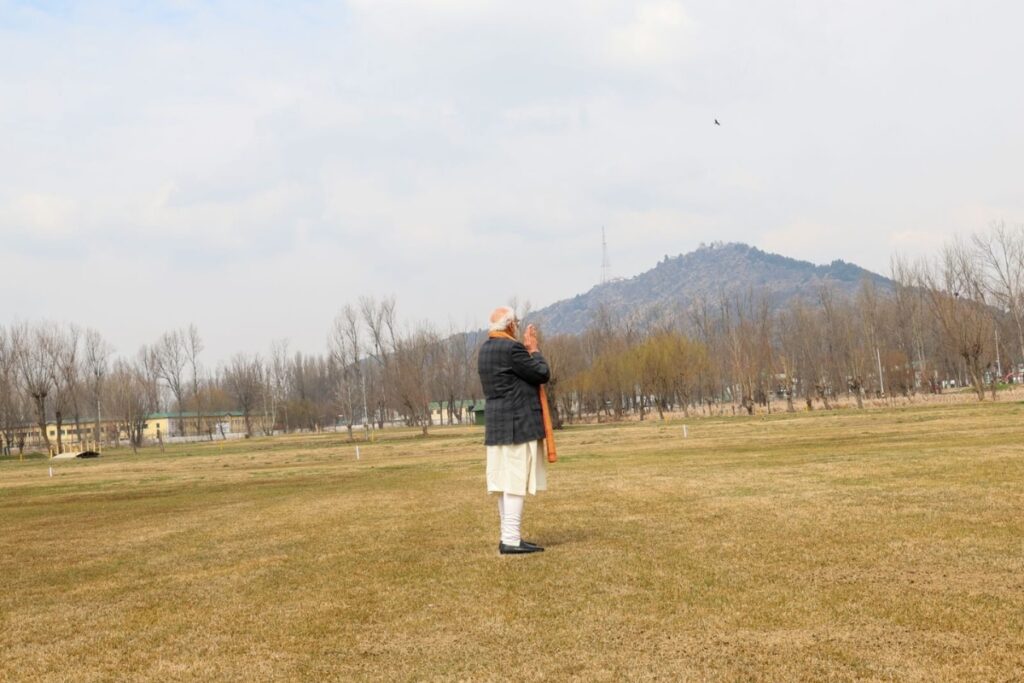 In Srinagar to Unveil Projects, PM Modi Pays Respects to 'Majestic' Shankaracharya Hill 'from Distance'