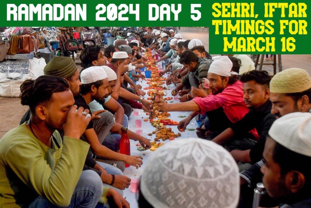 Ramadan 2024 Timetable: Ramzan Day 5 City-wise Sehri, Iftar Timings in India, and Wishes to Share