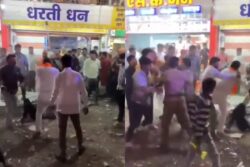 Shinde Sena MLA Snatches Cop’s Lathi Amid Scuffle, Beats Up Group Of ‘Unruly’ Men | Video
