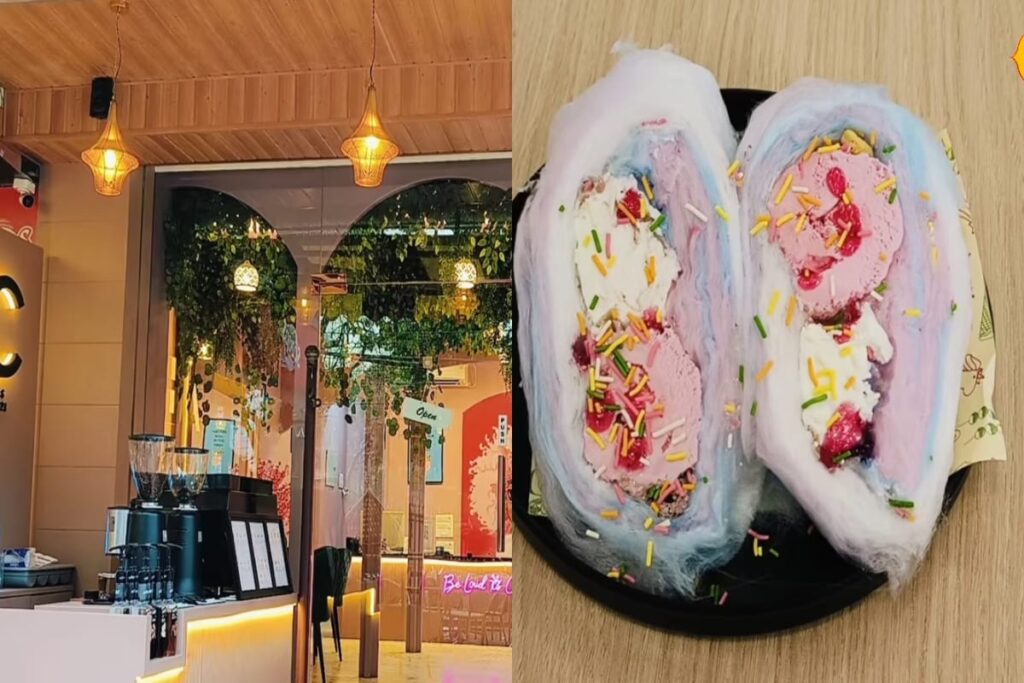 This Hyderabad Cafe Serves Ice Cream Burrito With Cotton Candy