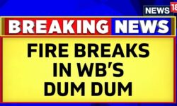 West Bengal News | Major Fire Breaks Out In The Slums On Jessore Road, Kolkata | News18
