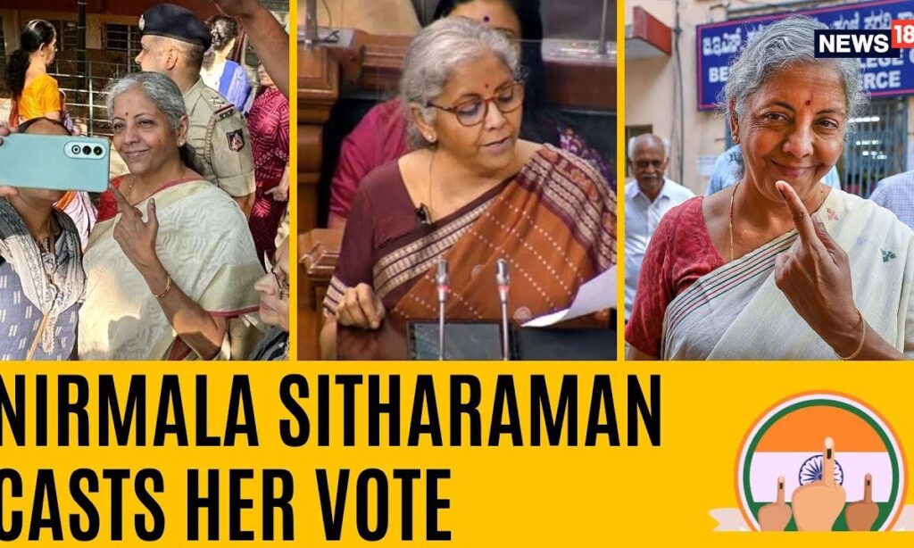 Lok Sabha Elections 2024: Finance Minister Nirmala Sitharaman Casts Her Vote Urges All To Go & Vote