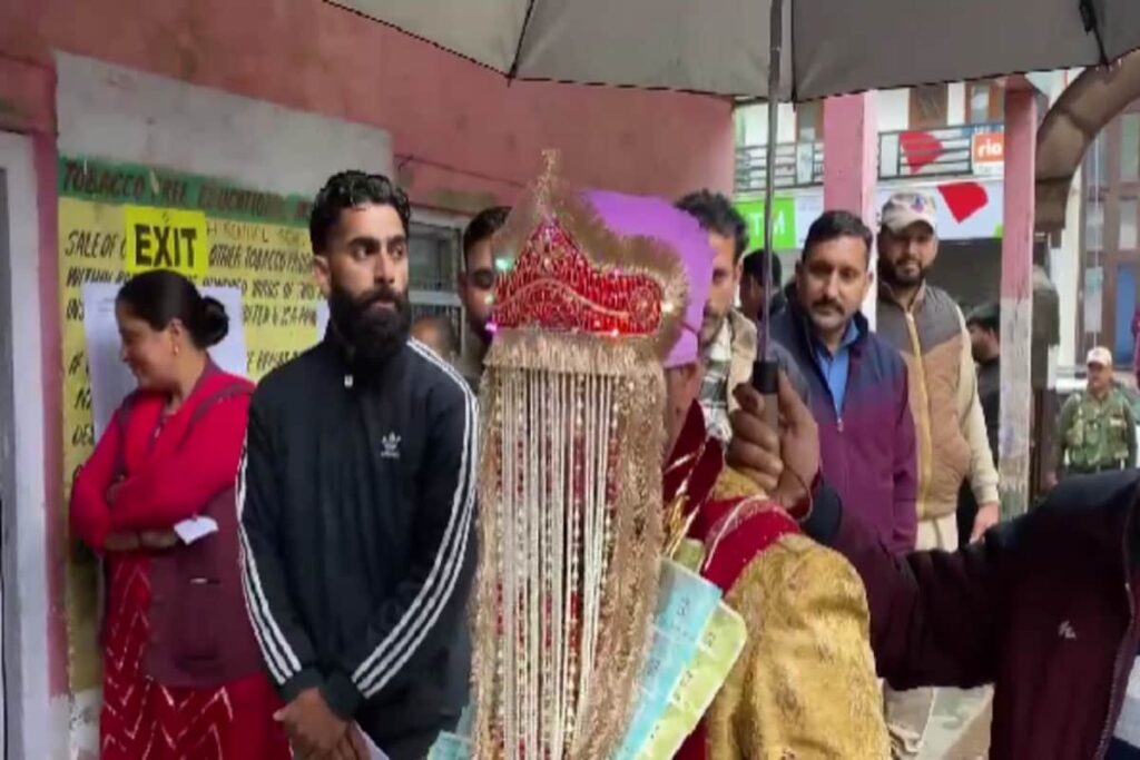 Bride Waiting At The Altar, Groom Arrives At Polling Station With 'Band, Baja And Baarat' In  Jammu To Cast Vote
