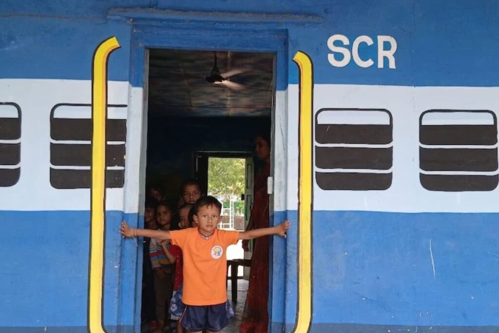 Telangana School Transforms Into A Train To Make Children Attend Classes