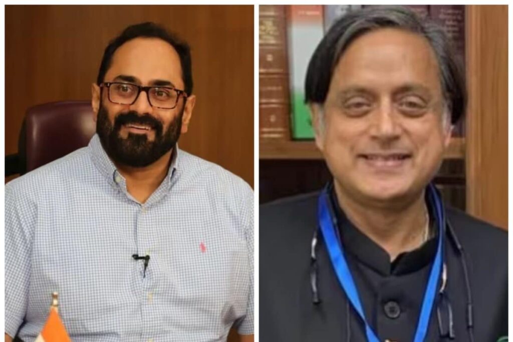 Rajeev Chandrasekhar Accuses Shashi Tharoor of Defamation, Sends Legal Notice