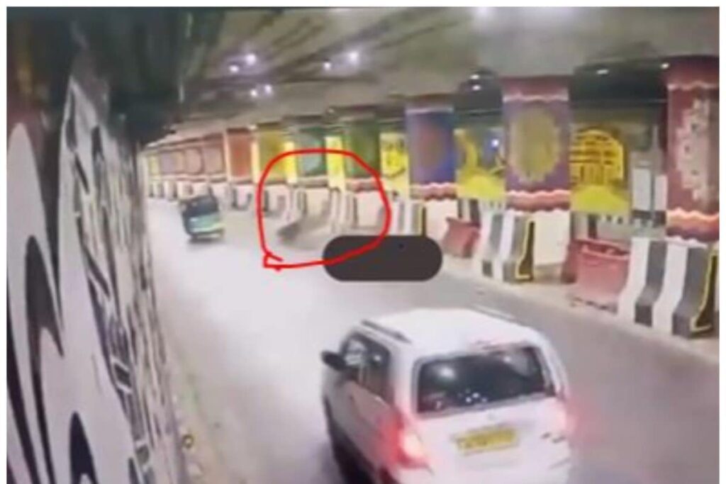 On Cam | Delhi Cop On Scooter Rams Into Divider Inside Pragati Maidan Tunnel, Dies