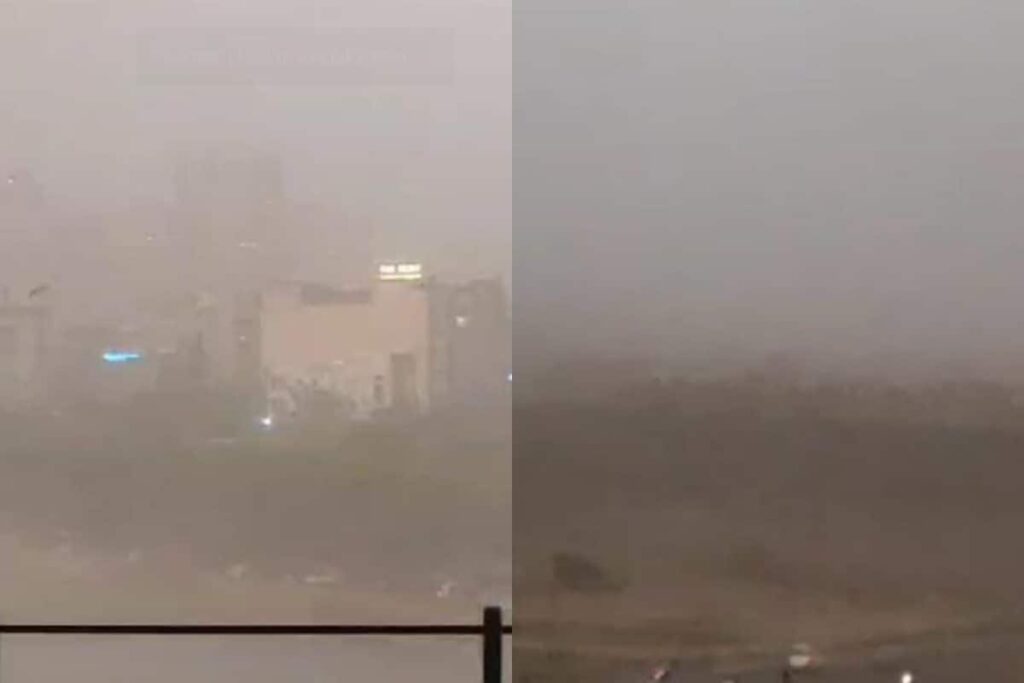 Strong Winds, Rains Bring Relief To Delhi-NCR Residents Amid Hot Weather Conditions