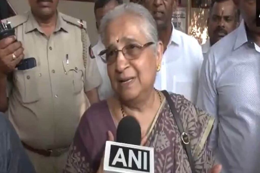 'Narayana Murthy Was In Hospital, Got Him Discharged’: Sudha Murty Accompanies Husband For Voting In Bengaluru