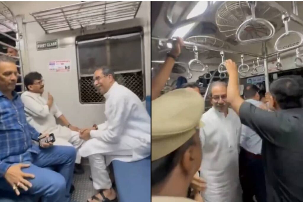 Uddhav Thackeray Takes Ride in Mumbai Local Train After Palghar Visit | WATCH