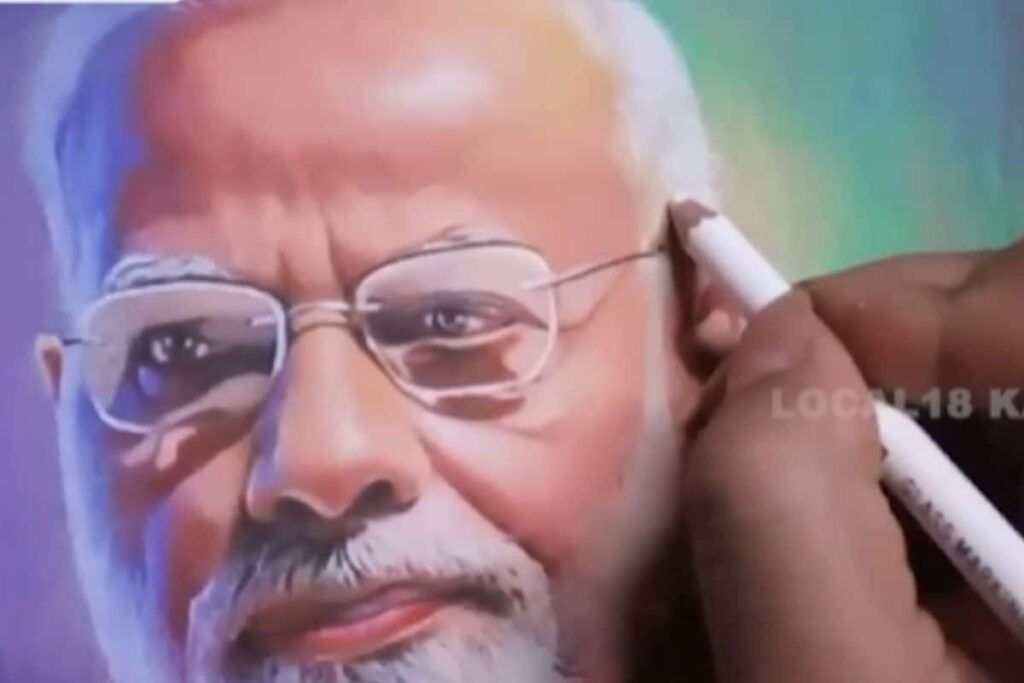 In Uttara Kannada, Artist Draws PM Narendra Modi's Portrait In Just Four Hours