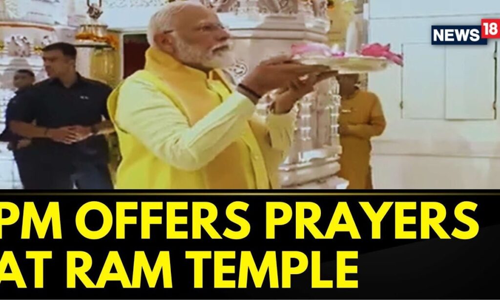 Prime Minister Narendra Modi Offers Prayers At The Ram Janmabhoomi Temple In Ayodhya, Uttar Pradesh