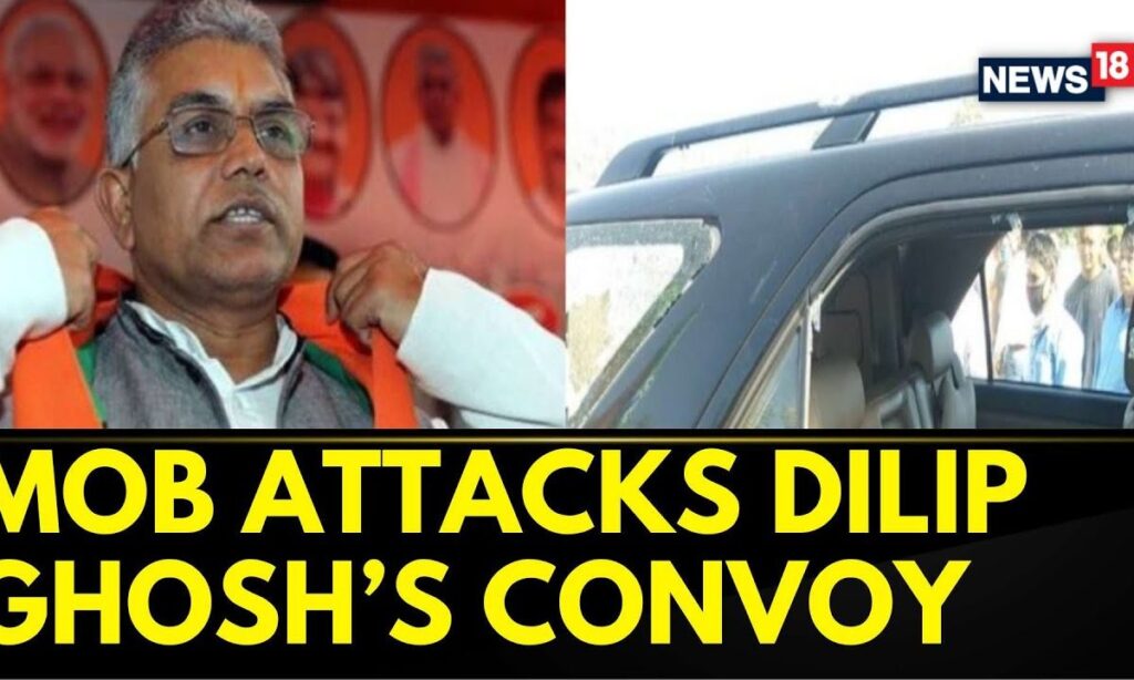 Lok Sabha Elections 2024 | Bengal Election Violence: Mob Attacks BJP Durgapur Dilip Ghosh's Convoy