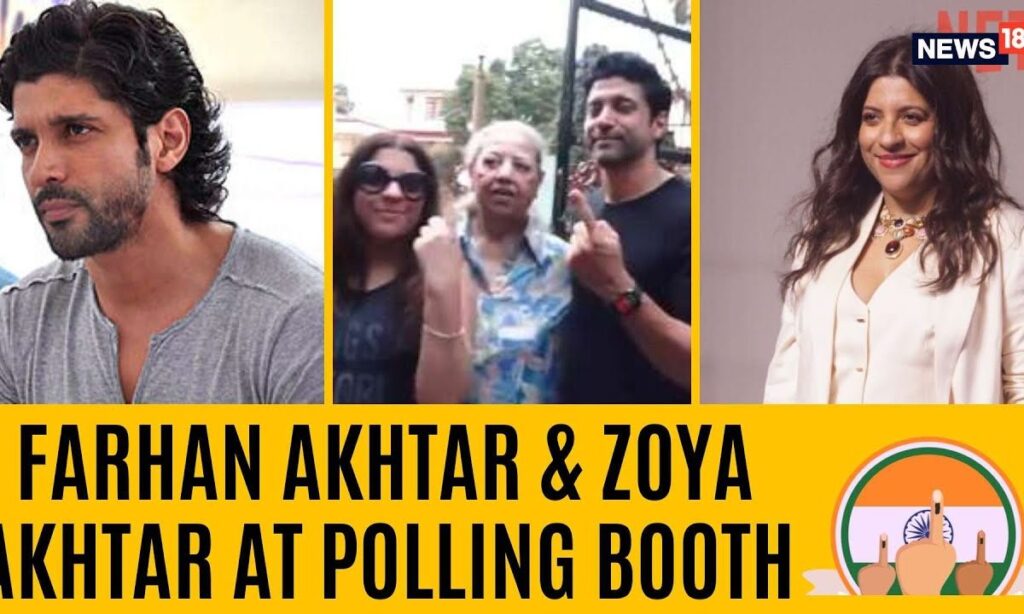 Lok Sabha Elections 2024 | Mumbai: Actor Farhan Akhtar & Director Zoya Akhtar Arrive Polling Booth