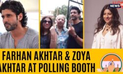 Lok Sabha Elections 2024 | Mumbai: Actor Farhan Akhtar & Director Zoya Akhtar Arrive Polling Booth