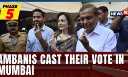 RIL Chairman Mukesh Ambani, Reliance Foundation Chairperson Nita Ambani Votes | News18 | Politcis