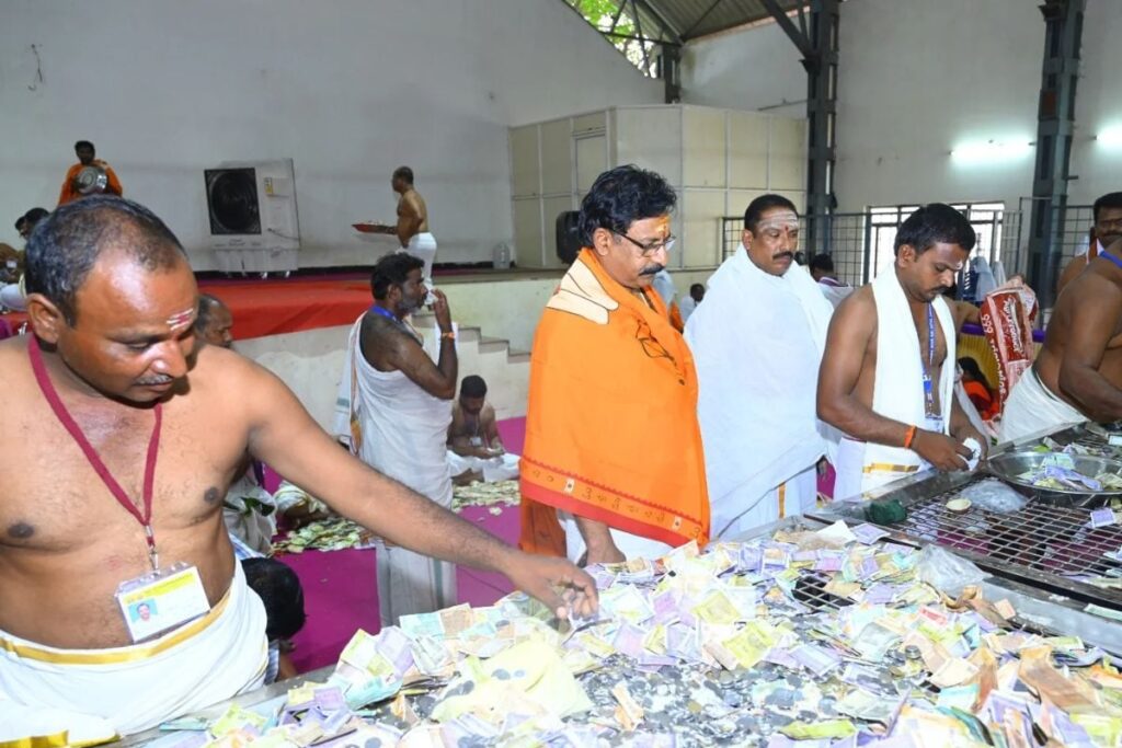Andhra Pradesh’s Bhramaramba Mallikarjuna Swamy Temple Completes Counting Of Donation