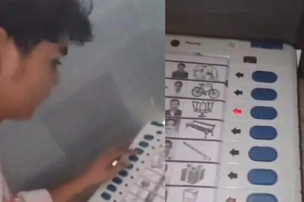 Man Arrested After Video Of Him Voting Eight Times In UP's Etah Goes Viral, Polling Officials Suspended