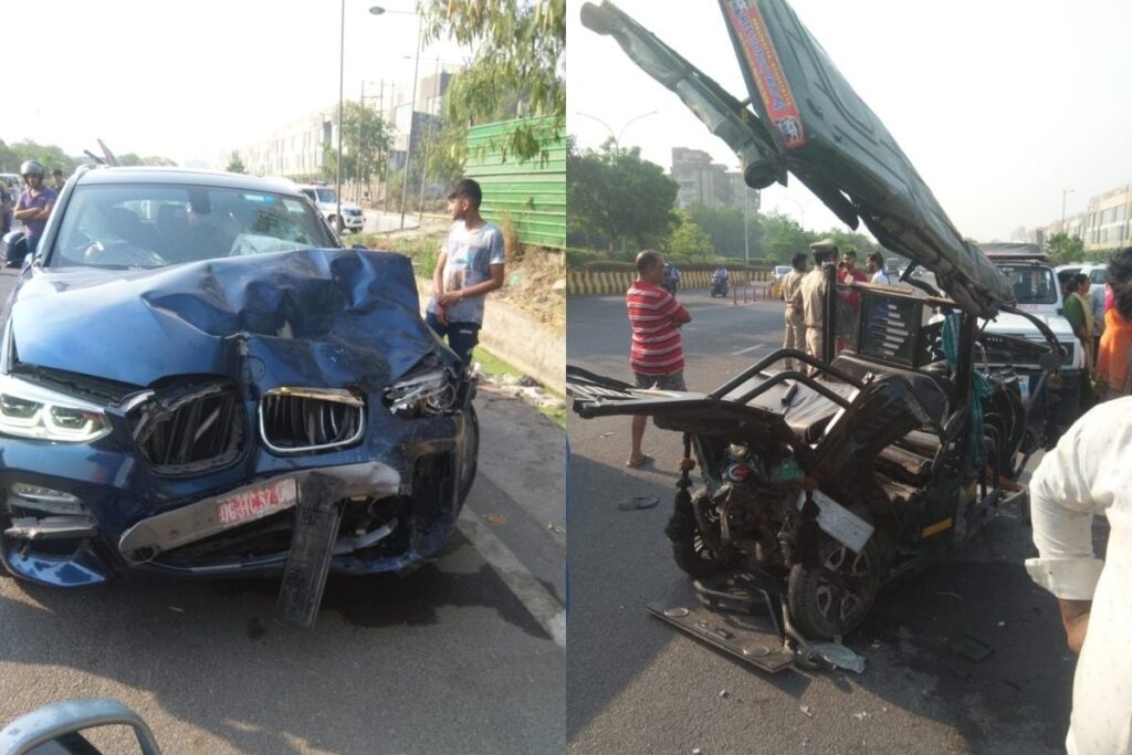 Two Dead, Three Hospitalised as BMW Hits Rickshaw in Noida