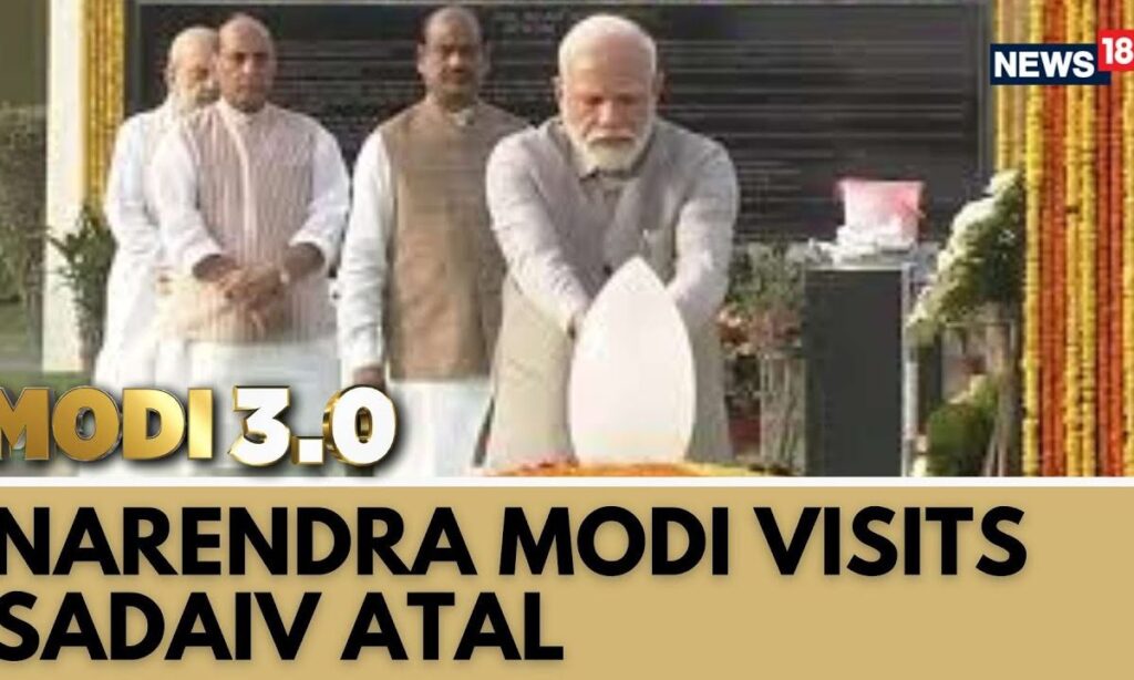 PM-designate Narendra Modi Visits Sadaiv Atal To Pay His Tribute | PM Modi Oath Ceremonu | News18