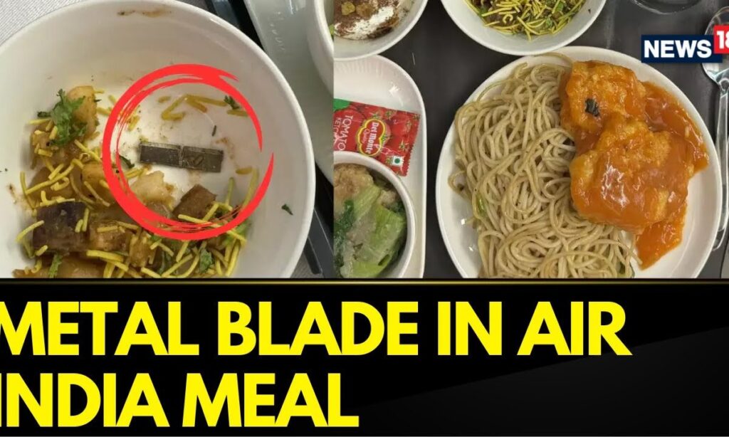 Air India Shocker Again | A Passenger Finds Sharp 'Blade' In Meal | Air India News Today | News18