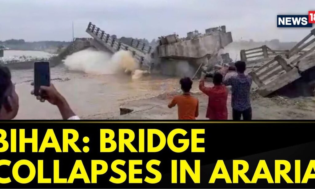 A newly-constructed bridge collapsed in Bihar’s Araria before the inauguration