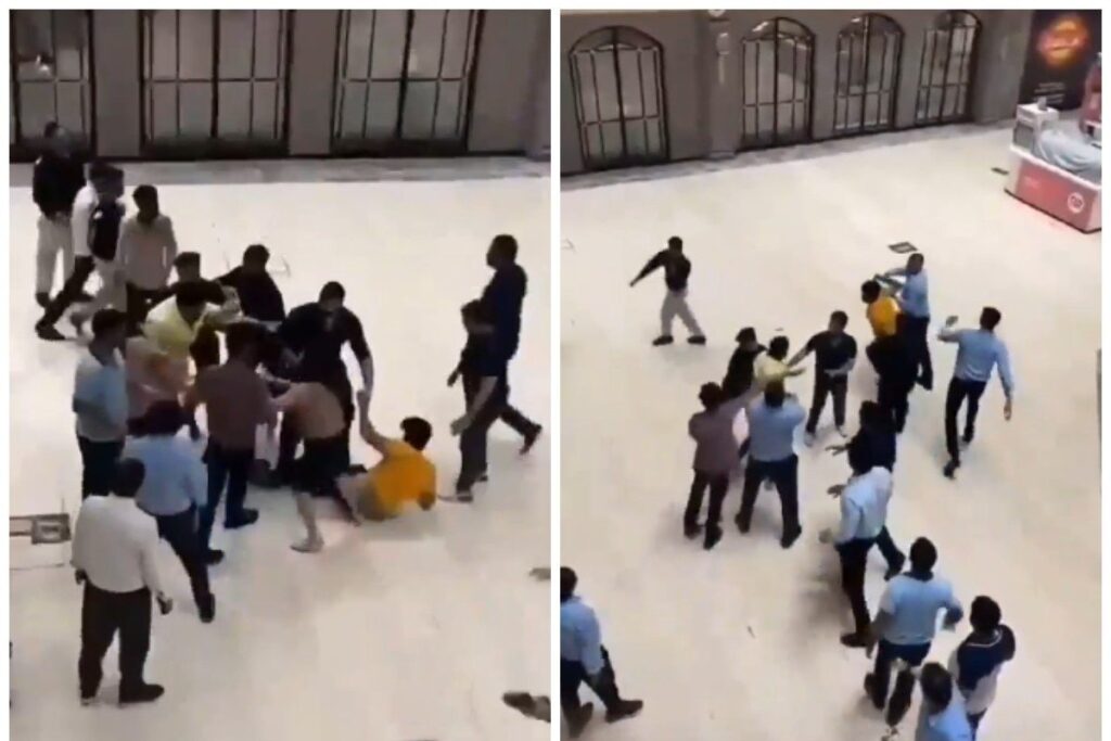 Man Thrashed At Garden Galleria Mall in Noida | Video