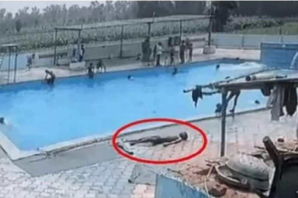 Caught on Cam: 15-Year-Old Boy Collapses, Dies Moments After Stepping Out Of Swimming Pool in UP