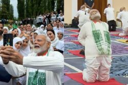 In Srinagar, PM Modi Says New Yoga Economy Is Growing, Clicks Selfies After Performing Asanas