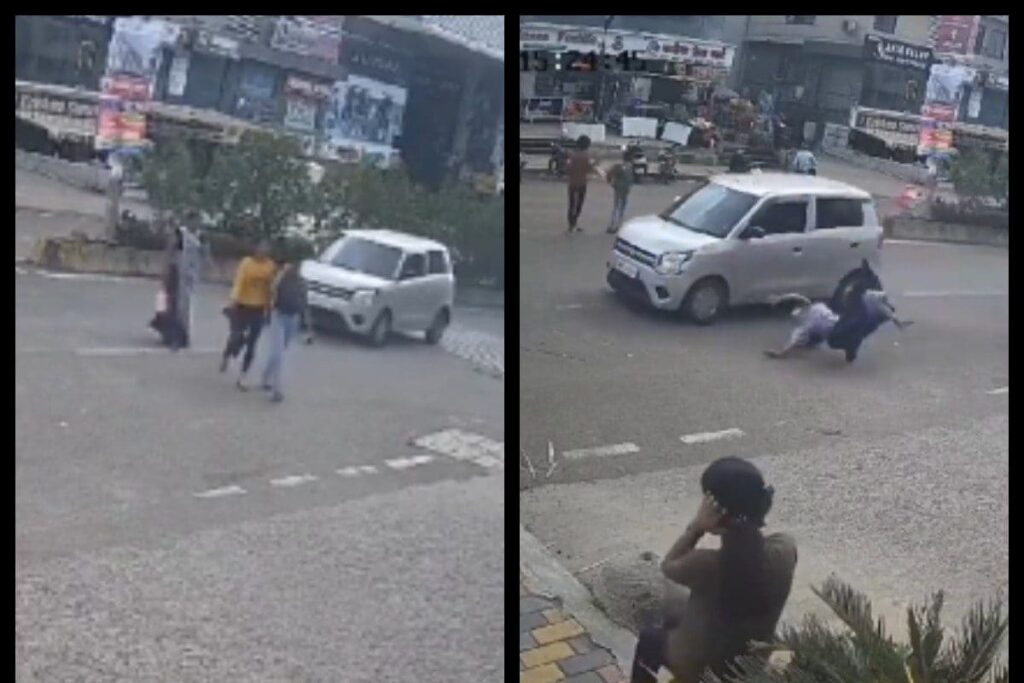 Woman Hit By Speeding Car In Maharashtra's Pimpri Chinchwad | Video