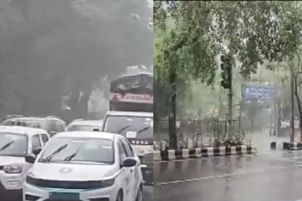 Parts Of Delhi Receive Heavy Rains; Overcast Skies In NCR