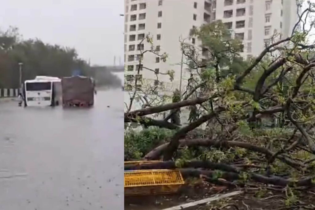 Watch: Cars Submerged On Waterlogged Delhi Roads After Overnight Rain, Police Issue Traffic Alert