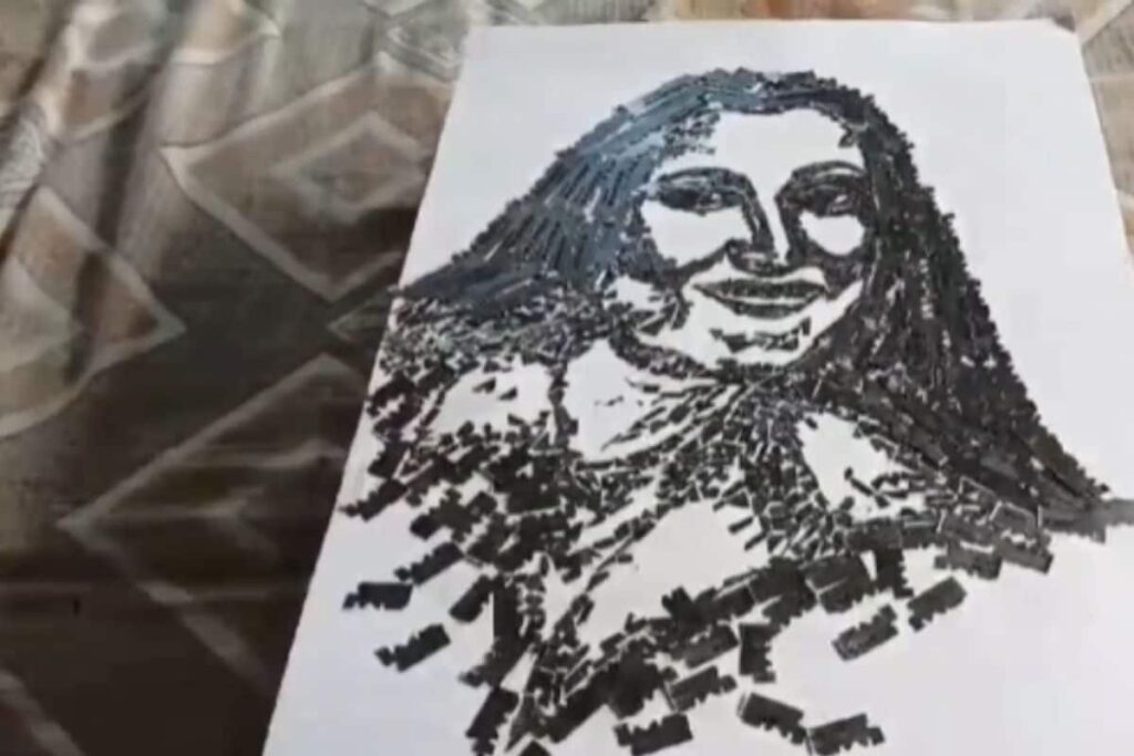 Bengal Man Creates Record For His Artwork Made Using 70 Discarded Blades