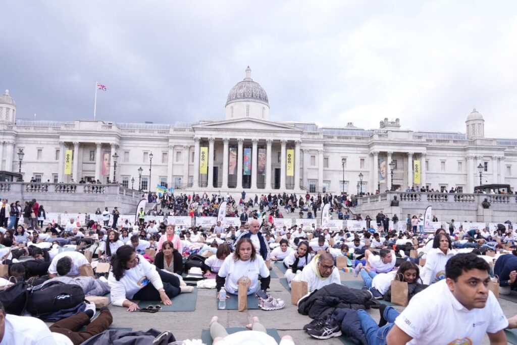 Watch: Hundreds Of Yoga Lovers Join Indian High Commission's Event In London's Trafalgar Square