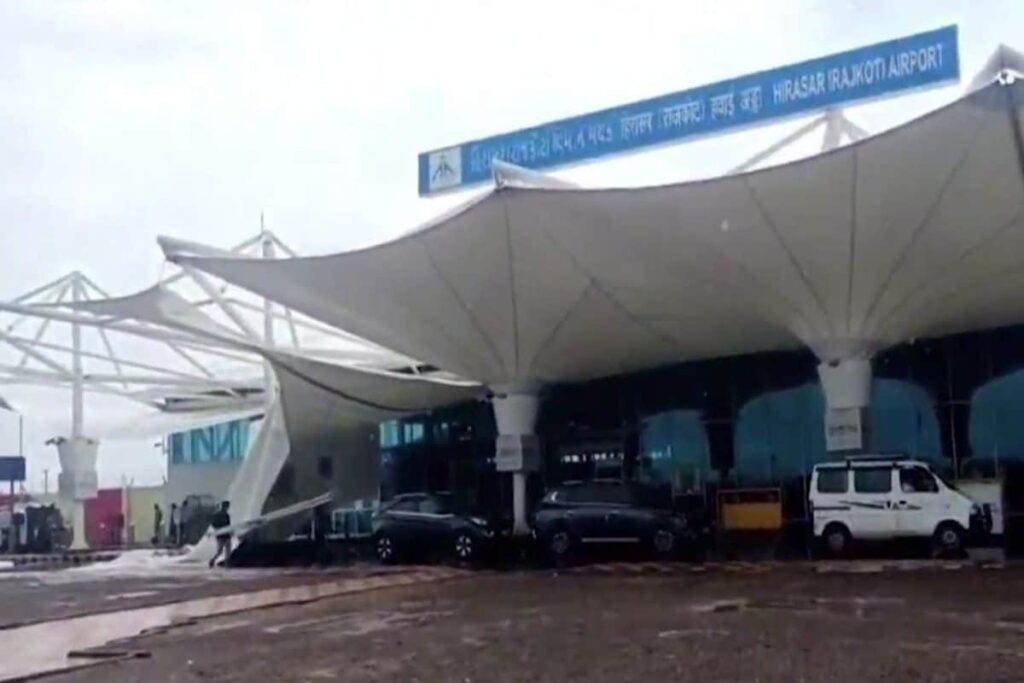 After Delhi, Canopy At Rajkot Airport Terminal Collapses Amid Heavy Rain, None Injured