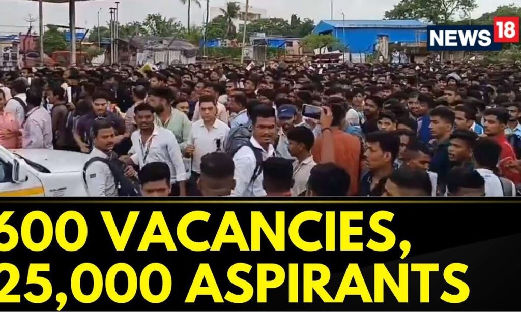 Mumbai News | Thousand Of Job Seekers Flooded Mumbai’s Kalina For Air India Airport Service | News18