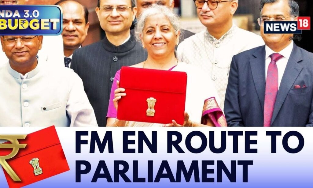 Union Budget 2024 News | FM Nirmala Sitharaman Arrives In Parliament | Nirmala Sitharaman | News18