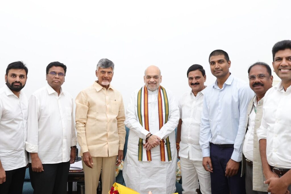 CM Naidu, TDP MPs Meet Amit Shah; Discuss Development Issues of Andhra Pradesh