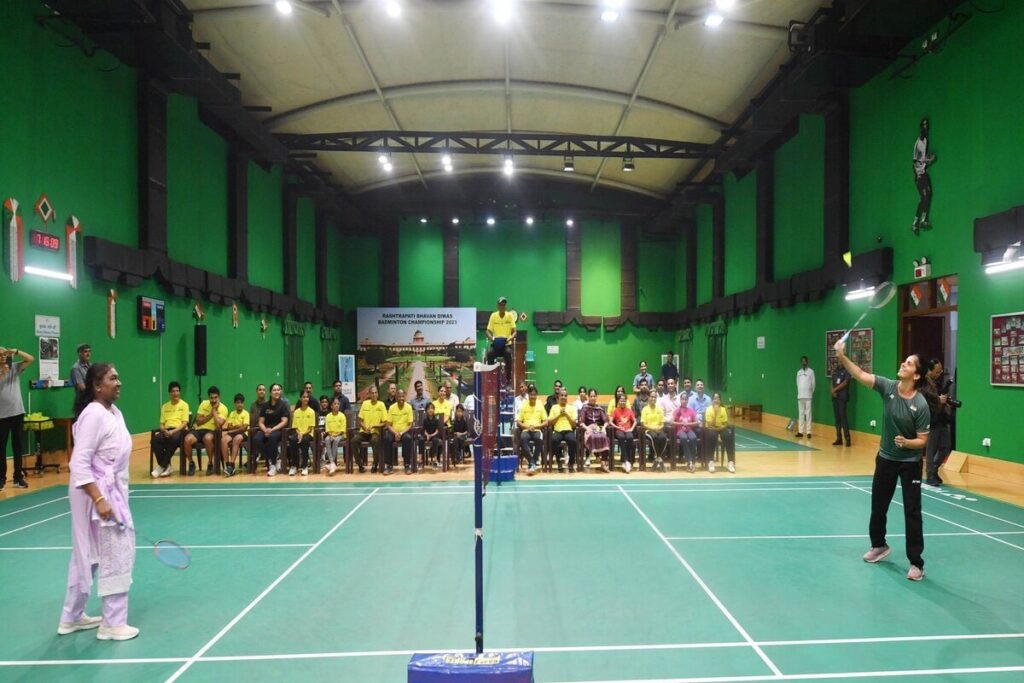 Watch: President Droupadi Murmu Plays Badminton With Ace Shuttler Saina Nehwal