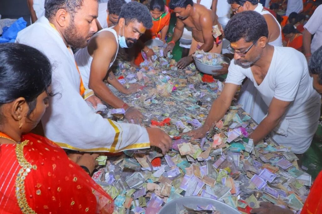 Telangana Temple's Handi Counting Program Yields Rs 1.88 Crore In 38 Days