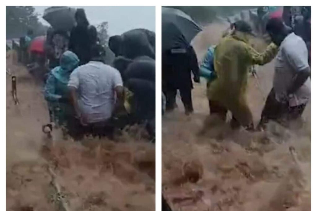 WATCH | Tourists Stuck At Raigad Fort After Cloudburst Leads To Sudden Gush of Water