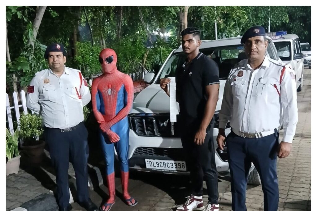 Delhi's 'Spiderman' Caught In Police Web Again, This Time For Riding On Car's Bonnet | Video Goes Viral