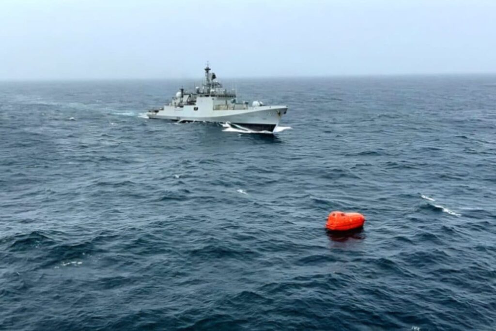 Navy Rescues 9 Crew Members, Including 8 Indians, From Capsized Oil Tanker Near Oman