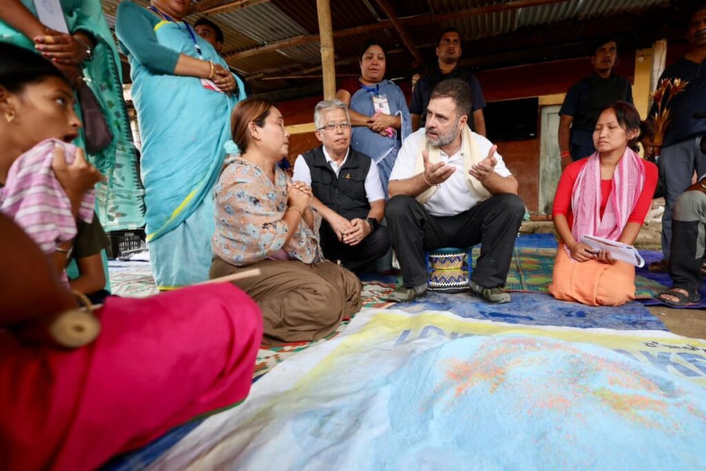 Rahul Gandhi Visits Relief Camps in Manipur, Talks to Ethnic Violence Victims