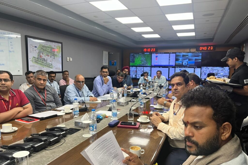 Civil Aviation Minister Naidu Reviews Delhi Airport Operations After T1 Roof Collapse