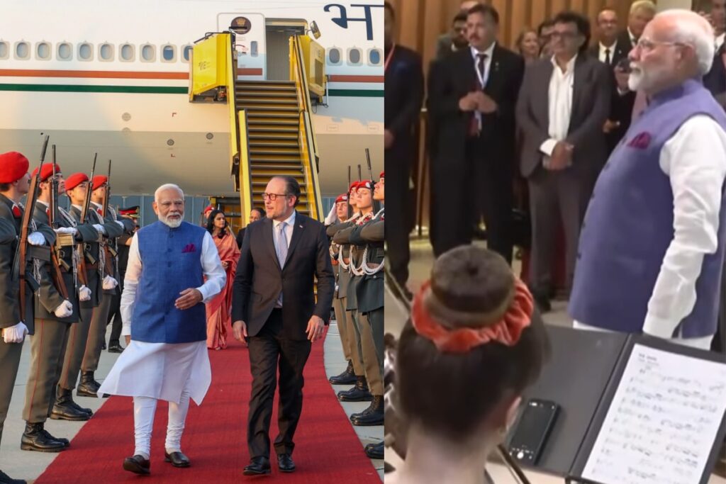 Modi Becomes First Indian PM To Visit Austria In 41 Years, 'Vande Mataram' Rendition Welcomes Him | Watch