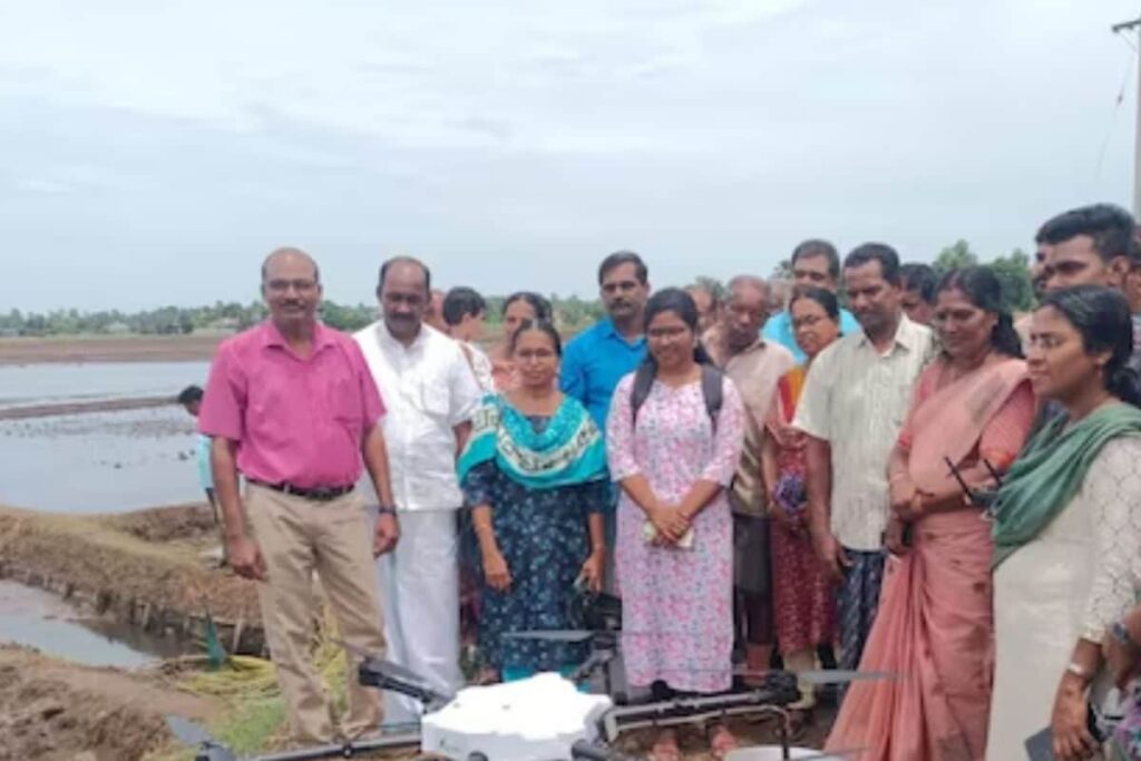 Kerala Agricultural University Successfully Tests Drones For Paddy Sowing