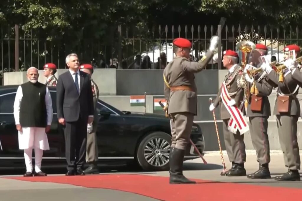 Watch: PM Modi Receives Ceremonial Reception In Vienna During Historic Austria Visit