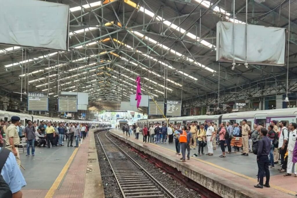 Mumbai Man's Dramatic Raincoat Toss to Female Friend Sparks Chaos at Churchgate Station, Trains Delayed